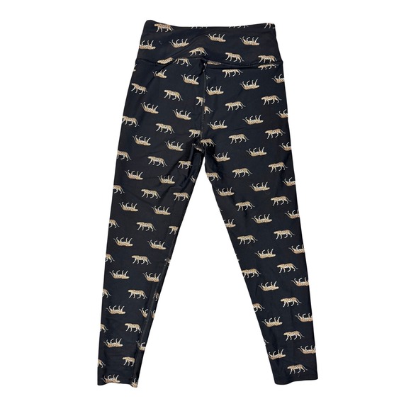 Victoria Sport Black Leopard Print High Waisted Leggings Women's M - Picture 3 of 5